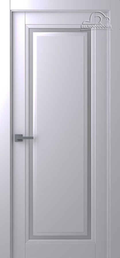 Дверное Полотно Пвдчф "Аурум 1" Эмаль Светло - Серый 2,0-0,7 Со Стеклом Мателюкс Белый Каленый