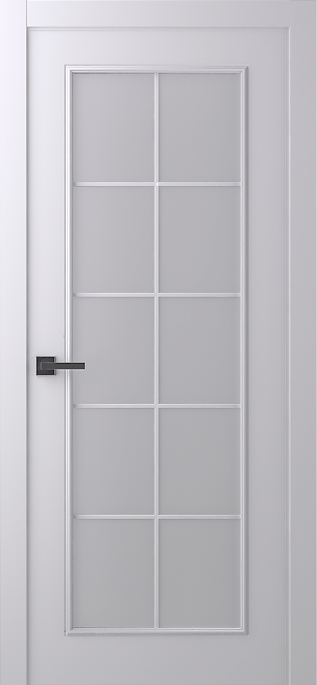 Дверное Полотно Пвдощ "Ламира 1" Эмаль Светло - Серый 2,0-0,7 Smart Core Со Стеклом Мателюкс Белый