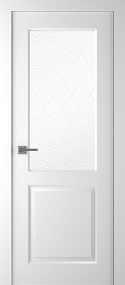 Дверное Полотно Пвдощ "Alta" Эмаль Белый 2,0-0,8 Smart Core Мателюкс Белый Витраж Рис 39
